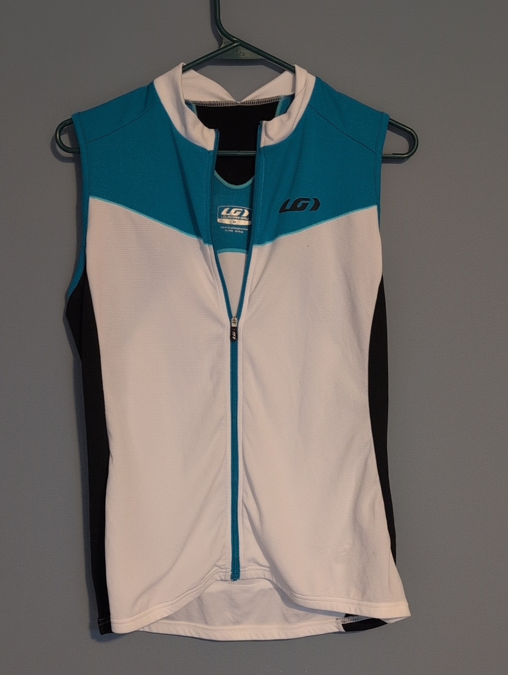 Louis Garneau Women's Sleeveless Cycling Tank - White & Teal